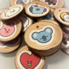 BTS Character Mini Wood Slice Ornament - Image 2