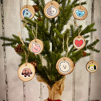BTS Character Mini Wood Slice Ornament